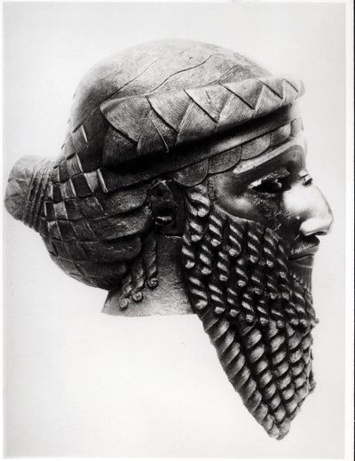 Cabeça de Sargão I (c.2334-2279 aC) 2400-2200 aC (cobre) (ver também 189592) de Mesopotamian