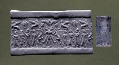 Selo Cilíndrico, Norte da Síria (quartzo) de Mesopotamian Mesopotamian