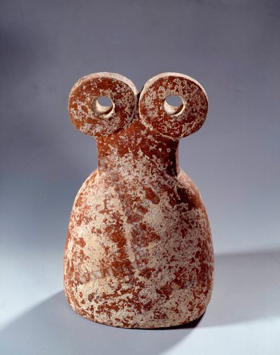 Mesopotâmia: ídolo com olhos de terracota. 3300-3000 BC. Sol 0,27 m Paris, Musee du Louvre de Mesopotamian School
