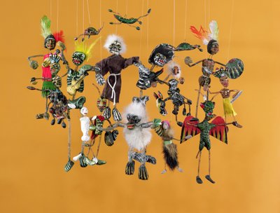 Dia dos mortos, de Oaxaca (papel machê) de Mexican School