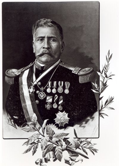 Retrato de Porfirio Diaz (1830-1915) de Mexican School
