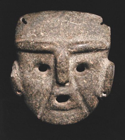 Máscara, 300-100 AC (greenstone) de Mezcala Mezcala