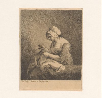 mulher de costura de Michał Płoński