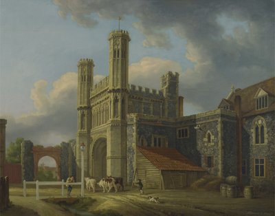 Portão de Santo Agostinho, c.1778 (óleo sobre tela) de Michael Rooker