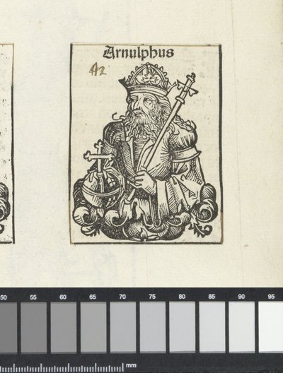 Arnulf da Caríntia, de &39;Liber Chronicarum&39; de Hartmann Skull, Nuremberg de Michael (workshop of) Wolgemut or Wolgemuth