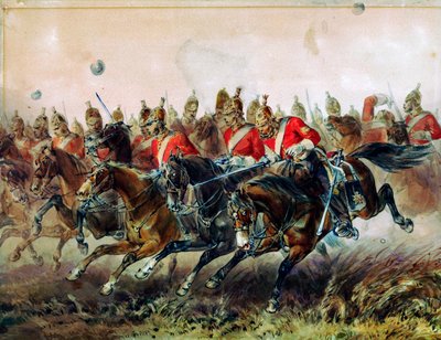 A Carga da Brigada Leve durante a Batalha de Balaclava, 1854 de Michael Angelo Hayes