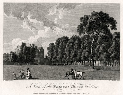 Uma vista da Casa dos Príncipes em Kew, 1776 de Michael Angelo Rooker