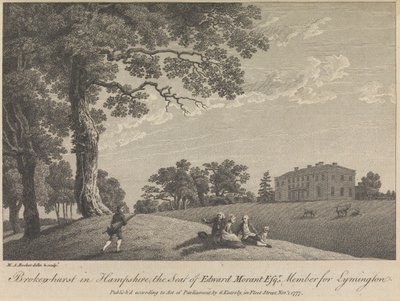 Broken-hurst in Hampshire, The Seat of Edward Morant, Esquire, Member for Lymington (publicado por G. Kearsly); página 43 (Volume Um) de Michael Angelo Rooker