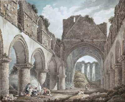 Buildwas Abbey, Shropshire, c1760-1800 de Michael Angelo Rooker
