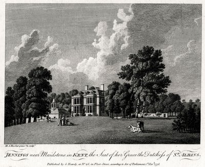 Jennings perto de Maidstone, em Kent, sede de sua graça, a holandesa de St. Albans, 1776. de Michael Angelo Rooker