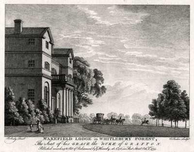 Wakefield Lodge em Whitlebury Forest, Northamptonshire, 1774 de Michael Angelo Rooker