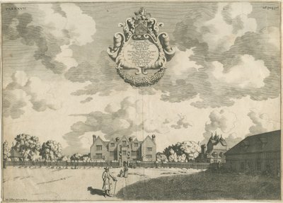 Bentley Hall: gravura em placa de cobre, nd [1653 - 1686] de Michael Burghers