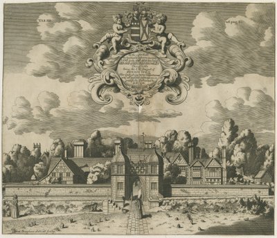 Sandon Hall: gravura, nd [1653-1686] (imprimir) de Michael Burghers
