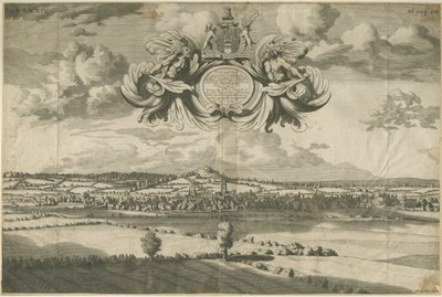 Stafford - East North East Prospect: gravura, nd [1686] (imprimir) de Michael Burghers