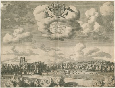 Trentham Hall: gravura, nd [1686] de Michael Burghers