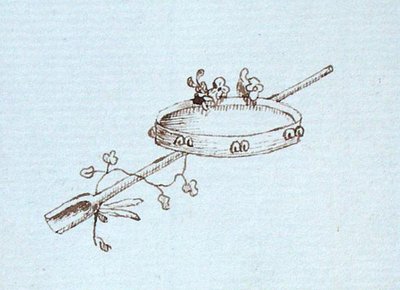 Desenho do livro de recortes de Michael Faraday (caneta e tinta sobre papel) de Michael Faraday
