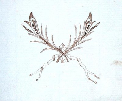 Desenho do livro de recortes de Michael Faraday (caneta e tinta sobre papel) de Michael Faraday