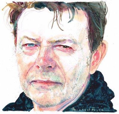 David Bowie (aguarela) de Michael Frith