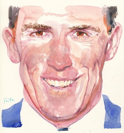Rob Brydon (aguarela) de Michael Frith