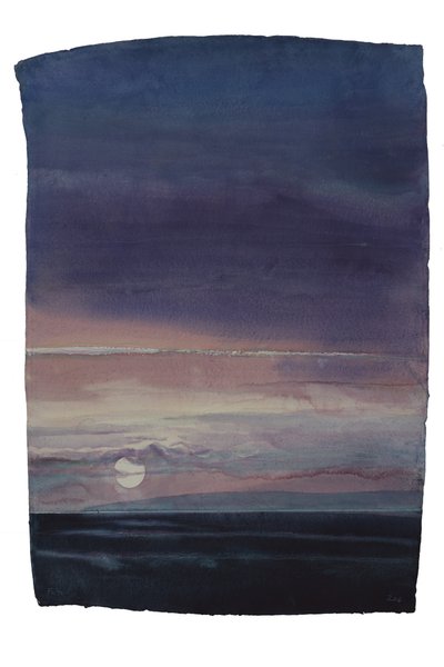 Pôr do sol sobre a ilha de Michael Frith