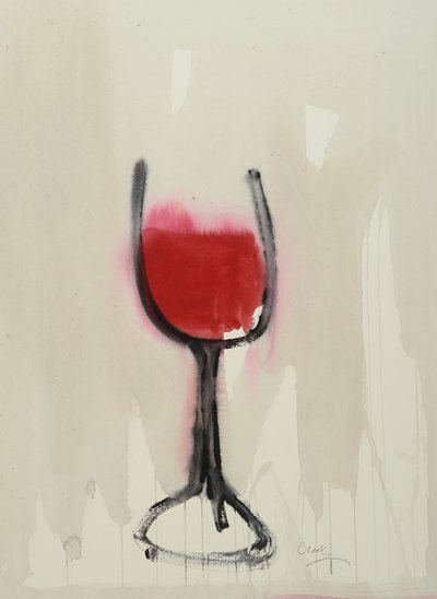 Claret, 2016 (aguarela sobre papel) de Michael G. Clark