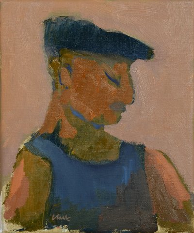 Homem elegante, dia de mercado, 2016 (óleo sobre linho) de Michael G. Clark