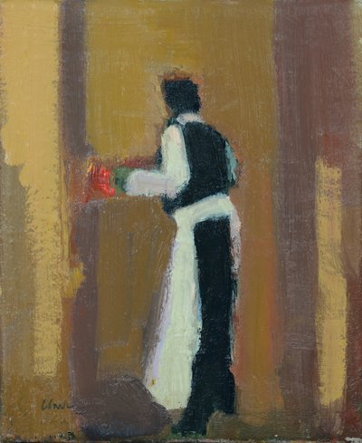 Empregado de mesa parisiense, 2015 (óleo sobre linho) de Michael G. Clark