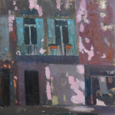 Sombras num muro, Provença, 2015 (óleo sobre linho) de Michael G. Clark