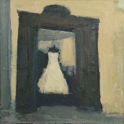 Vestido de noiva Turim, 2017 (óleo sobre linho) de Michael G. Clark