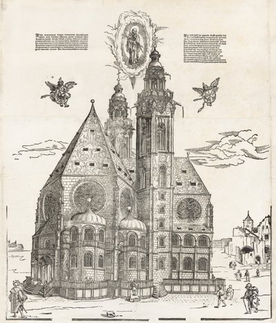 A Nova Igreja da Bela Virgem em Regensburg de Michael Ostendorfer