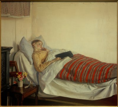 Uma jovem doente. Tine Normand de Michael Peter Ancher