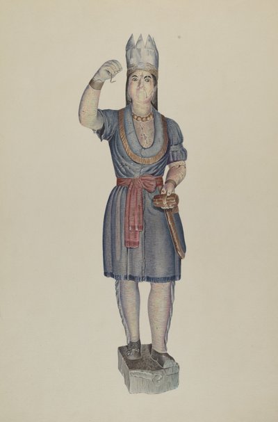Cigar Store Indian, c. 1938. de Michael Riccitelli