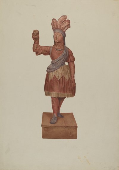 Cigar Store Indian, c. 1939. de Michael Riccitelli
