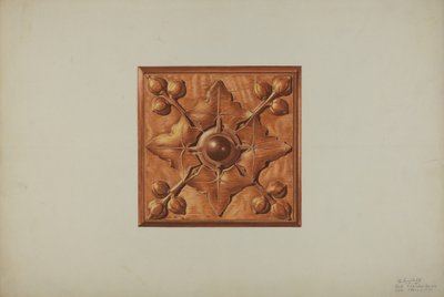 Mantel Carving, 1939. de Michael Riccitelli