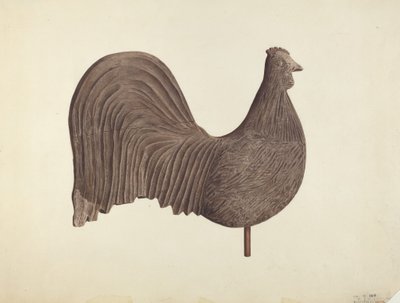 Rooster Weather Vane, provavelmente 1940. de Michael Riccitelli