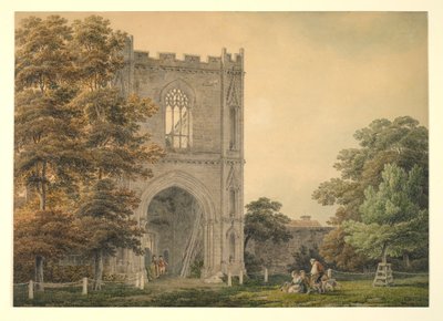 Portal arruinado na abadia, Bury St Edmunds, 1788-1801 de Michael Rooker