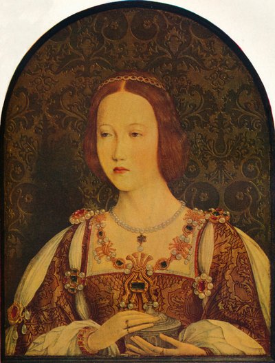 Retrato de uma mulher, possivelmente Isabella I de Castela, final do século XV-início do século XVI, 1930. de Michael Sittow