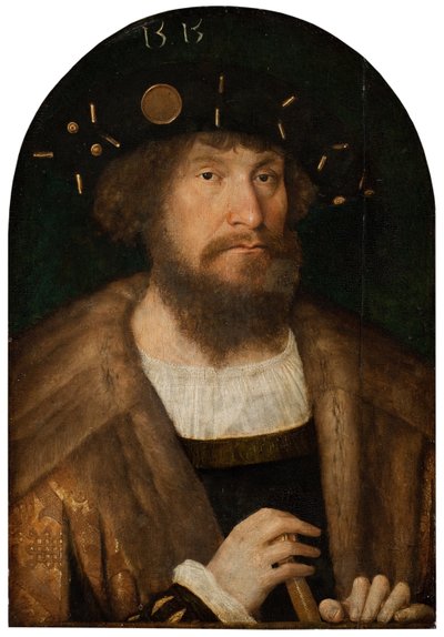 Retrato do rei Christian II da Dinamarca 1481-1559, 1514 ou 1515 de Michael Sittow