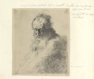 Busto van een oude homem conheceu Baard Coleção de oitenta e cinco gravuras originais (título da série) de Michael Willmann (attributed to)