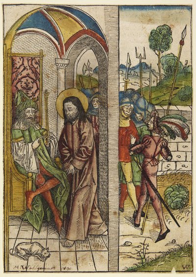 «Cristo perante Pilatos» (Der Schatzbehalter, figura 63) de Michael Wolgemut