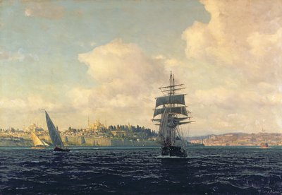Uma Vista de Constantinopla (óleo sobre tela) de Michael Zeno Diemer