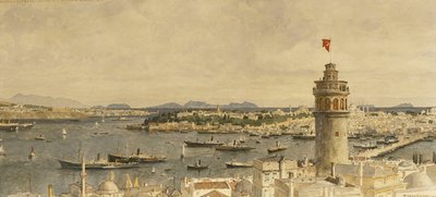 Uma vista de Constantinopla de Marmarameer de Michael Zeno Diemer