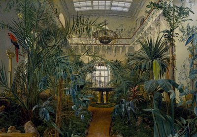Jardim de Inverno no Palácio de Inverno em São Petersburgo de Michail Ivanovich Antonov