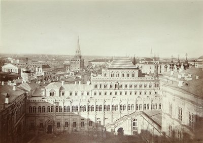 Fachada do Palácio Terem no Kremlin de Moscou. Albumina Foto de Michail Michailoich Panov (1836-1894) de Michail Michailovich Panov