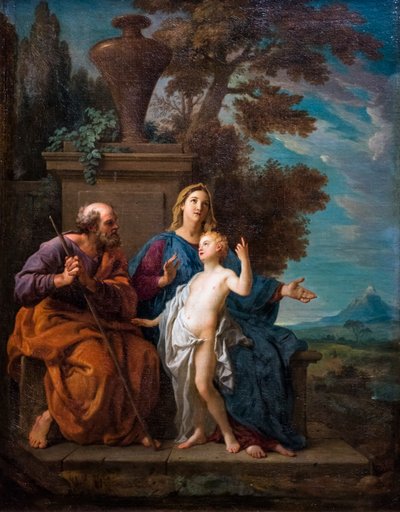 A Sagrada Família, cerca de 1740 (óleo sobre tela) de Michel-Ange Houasse