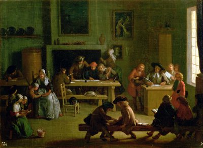 Interior de uma sala de aula de Michel Ange Houasse