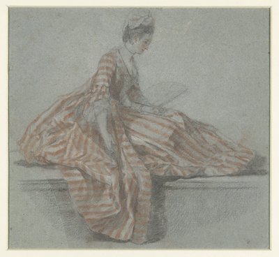 Senhora sentada em uma balaustrada de Michel Barthelemy Ollivier