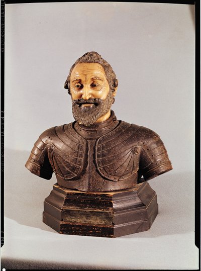 Busto de Henri IV (1553-1610) (cera e pedra) de Michel Bourdin