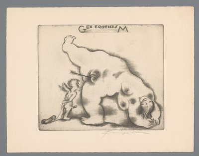 Ex libris van Gianni Mantero
Gex eroticisM (título sobre o objecto) de Michel Fingesten (signed by artist)