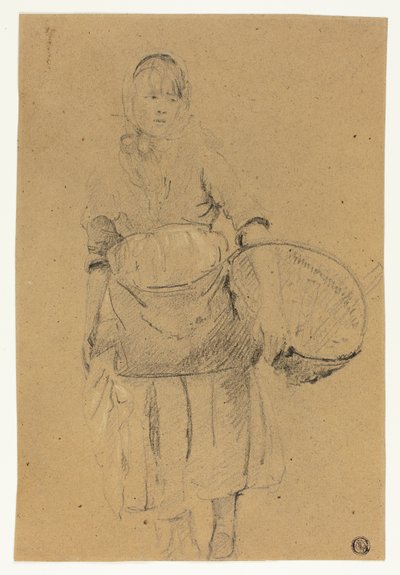 Garota Pescadora com Cesta de Michel Francois Dandre Bardon